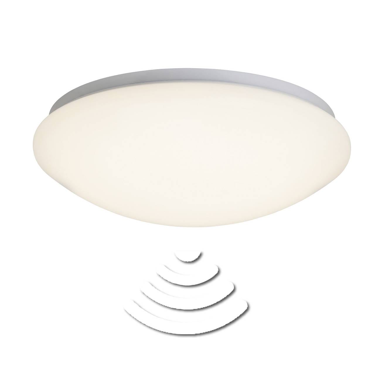BRILLIANT Lampe Fakir LED Wand- und Deckenleuchte 32cm Bewegungsmelder weiß/warmweiß   1x 12W LED integriert (SMD), (900