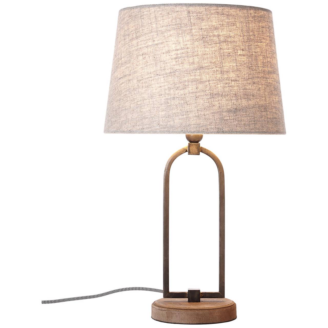 BRILLIANT Lampe Sora Tischleuchte 30cm beige | 1x A60, E27, 40W, geeignet f&uuml;r Normallampen (nicht enthalten) | Mit Schnurzwischenschalter - Bild 1
