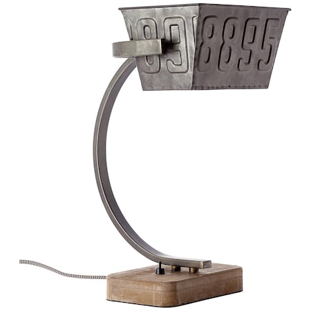Lampe für enthalten) online bei Mit (nicht Netto Kippschalter Normallampen E27, BRILLIANT schwarz kaufen geeignet stahl/braun Tischleuchte Drake 1x | 40W, A60, |