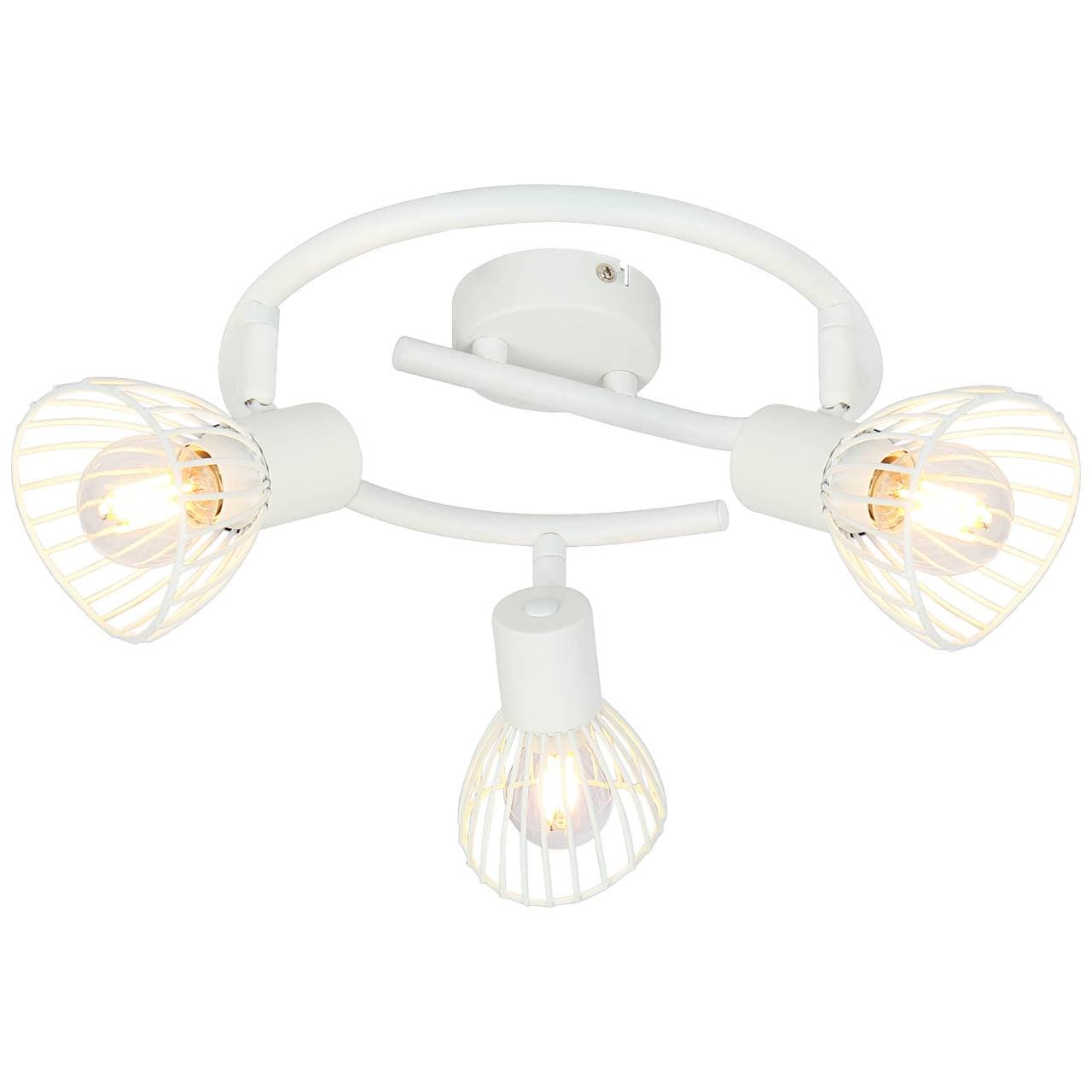 BRILLIANT Lampe Elhi Spotspirale 3flg wei&szlig; | 3x D45, E14, 40W, geeignet f&uuml;r Tropfenlampen (nicht enthalten) | K&ouml;pfe schwenkbar - Bild 1