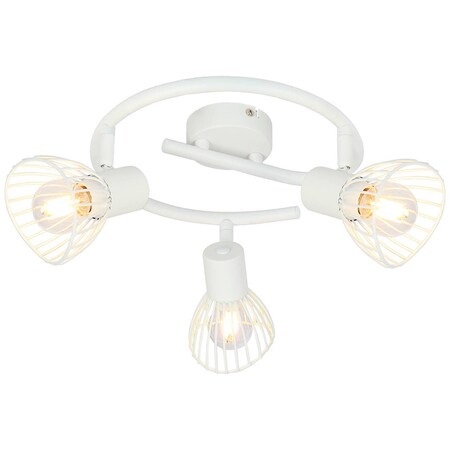 BRILLIANT Lampe Elhi Spotspirale 3flg weiß | 3x D45, E14, 40W, geeignet für  Tropfenlampen (nicht enthalten) | Köpfe schwenkbar online kaufen bei Netto
