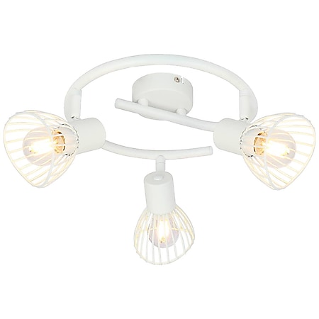 BRILLIANT Lampe Elhi Spotspirale 3flg weiß | 3x D45, E14, 40W, geeignet für  Tropfenlampen (nicht enthalten) | Köpfe schwenkbar online kaufen bei Netto