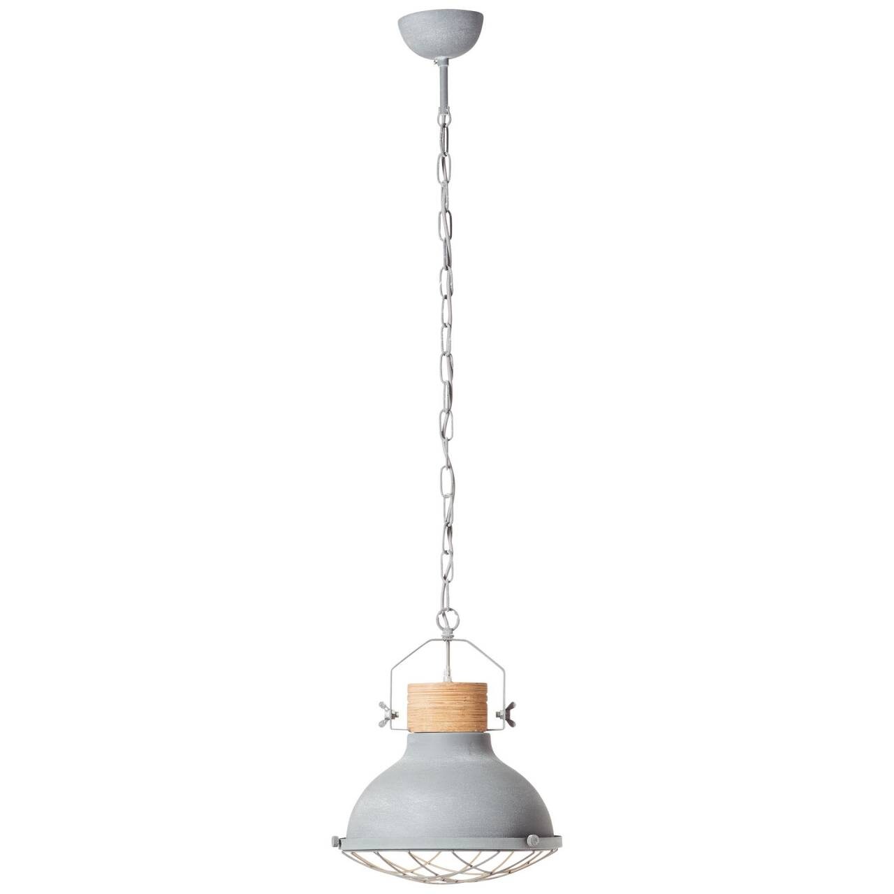 BRILLIANT Lampe Emma Pendelleuchte 33cm grau Beton   1x A60, E27, 40W, geeignet für Normallampen (nicht enthalten)   Ket