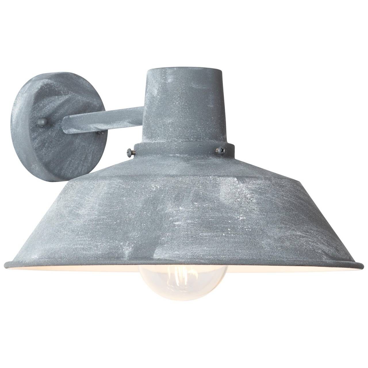 BRILLIANT Lampe Humphrey Außenwandleuchte hängend grau Beton   1x A60, E27, 60W, geeignet für Normallampen (nicht enthalten)   IP-Schutzart: 44 – spritzwassergeschützt | 04004353335969