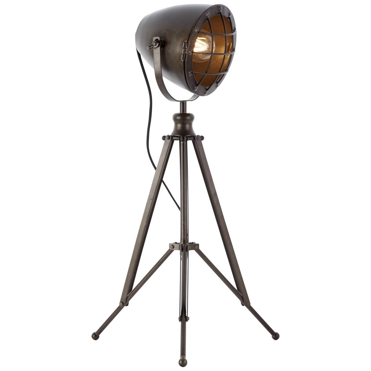 BRILLIANT Lampe Anit Tischleuchte schwarz stahl | 1x A60, E27, 40W, geeignet f&uuml;r Normallampen (nicht enthalten) | Mit Schnurzwischenschalter - Bild 1