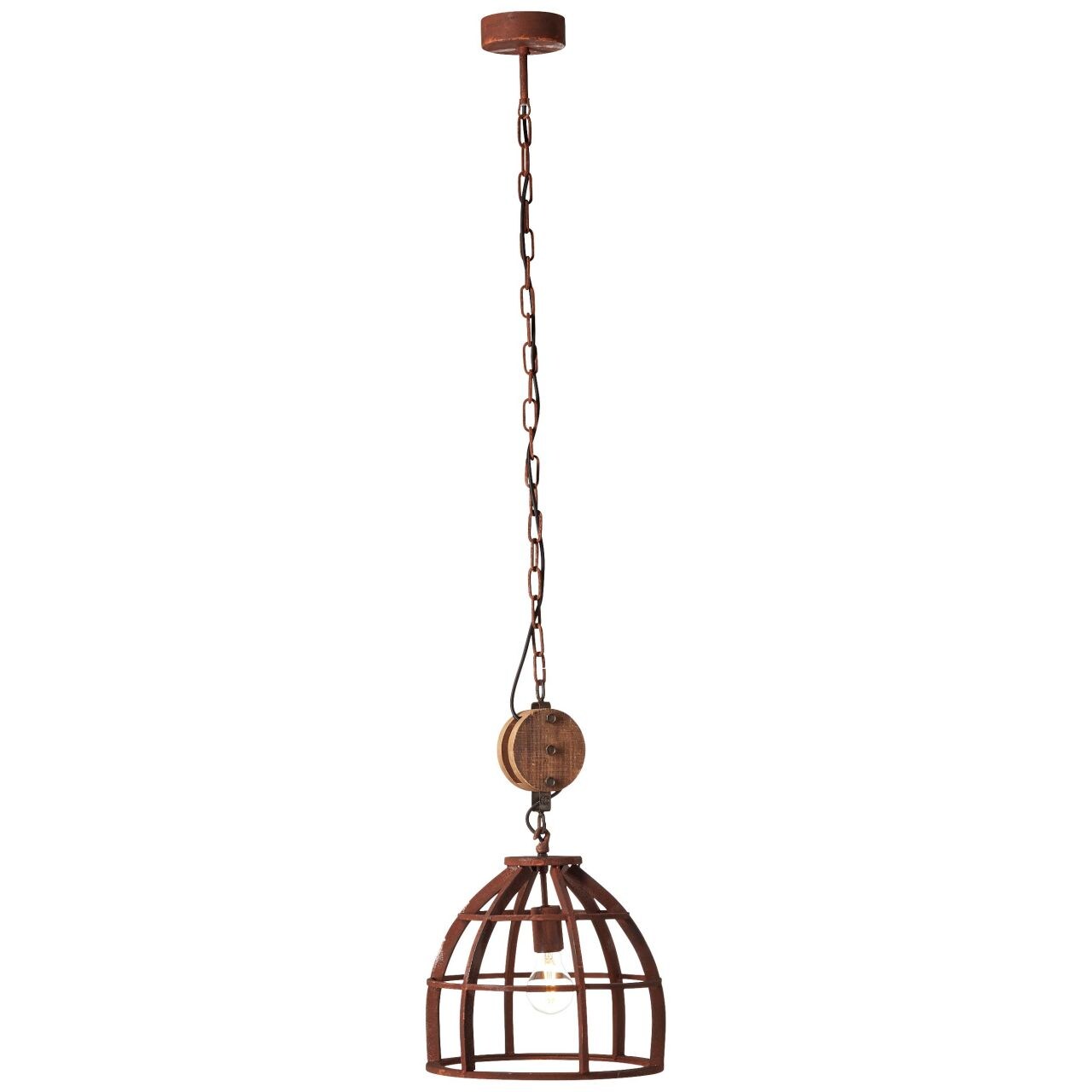 BRILLIANT Lampe Matrix Pendelleuchte 34cm rostfarbend | 1x G95, E27, 60W, geeignet f&uuml;r Normallampen (nicht enthalten) | Kette ist k&uuml;rzbar - Bild 1