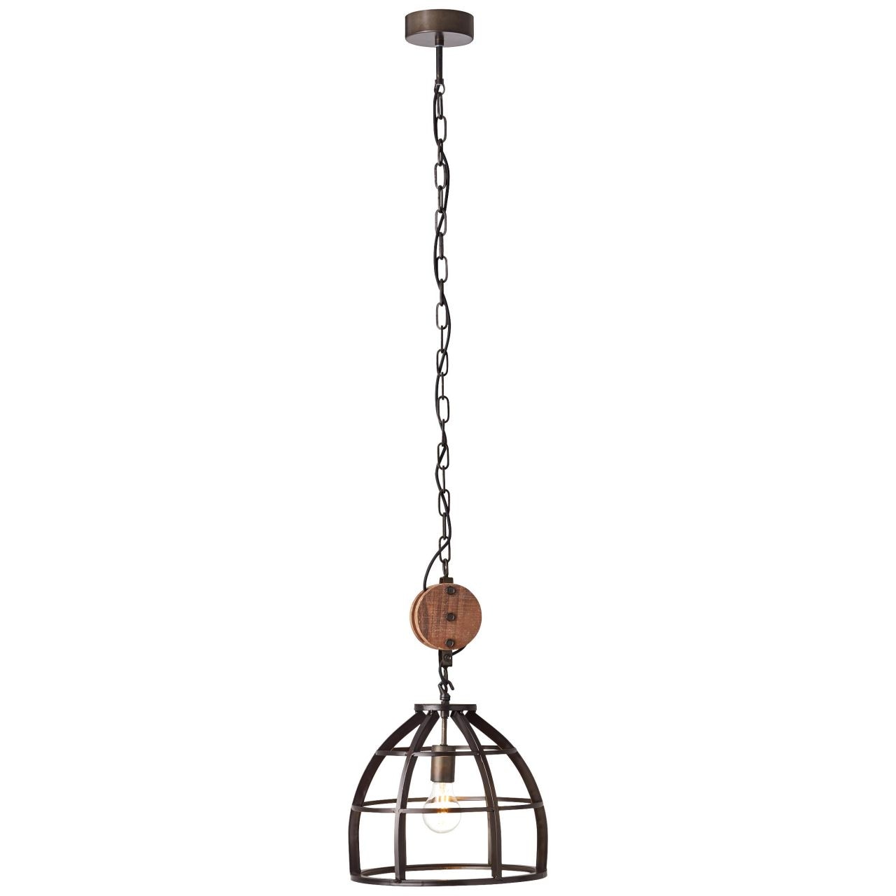 BRILLIANT Lampe Matrix Pendelleuchte 34cm schwarz antik | 1x G95, E27, 60W, geeignet f&uuml;r Normallampen (nicht enthalten) | Kette ist k&uuml;rzbar - Bild 1