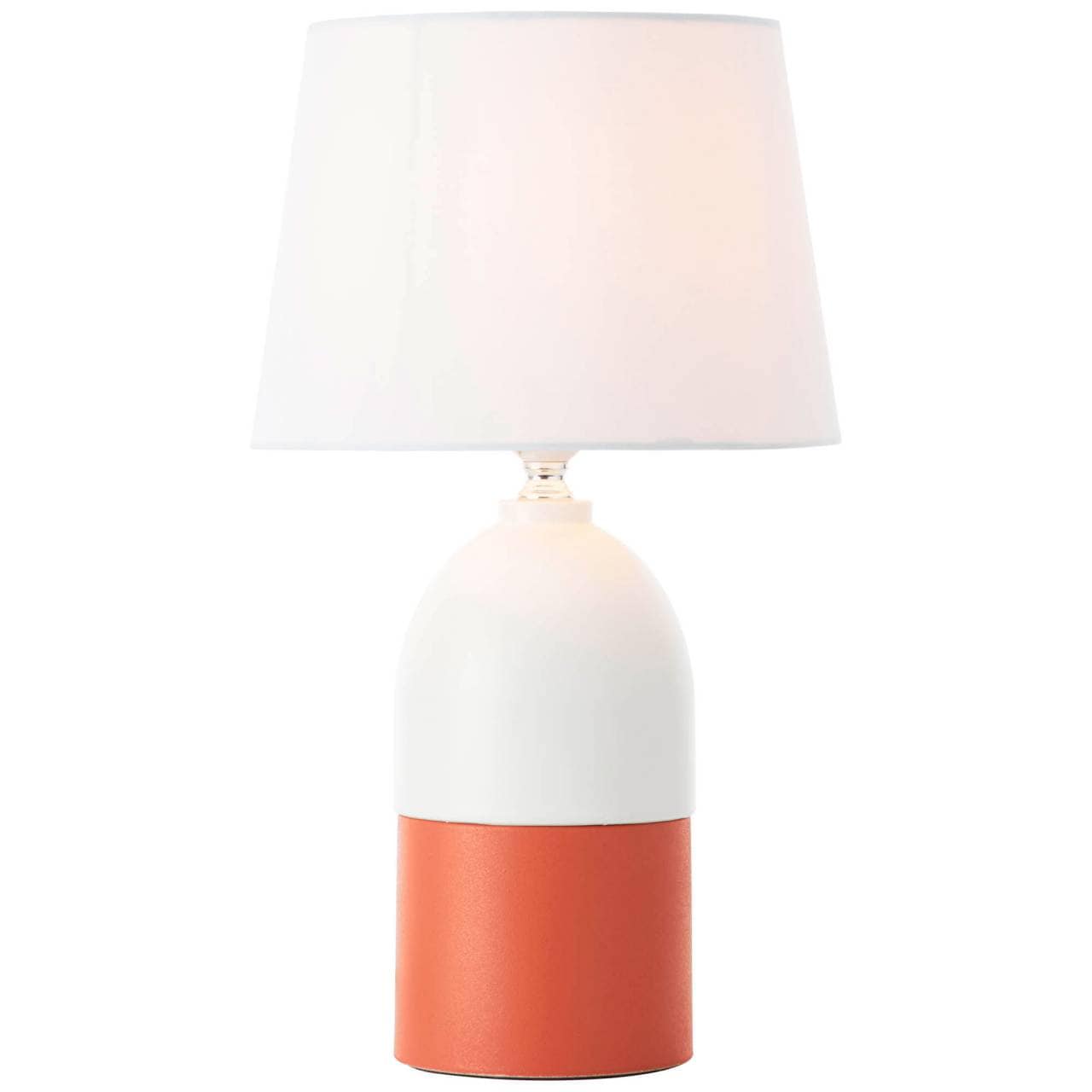 BRILLIANT Lampe Margaux Tischleuchte terracotta/wei&szlig; | 1x A60, E27, 60W, geeignet f&uuml;r Normallampen (nicht enthalten) | Mit Schnurzwischenschalter - Bild 1