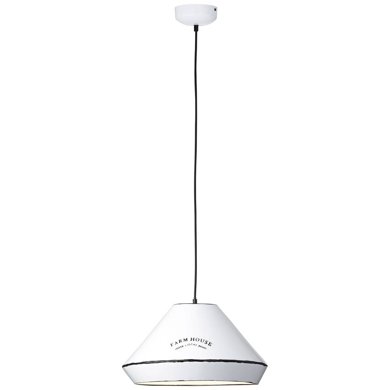BRILLIANT Lampe Grain Pendelleuchte 43cm wei&szlig; | 1x A60, E27, 40W, geeignet f&uuml;r Normallampen (nicht enthalten) | F&uuml;r LED-Leuchtmittel geeignet - Bild 1