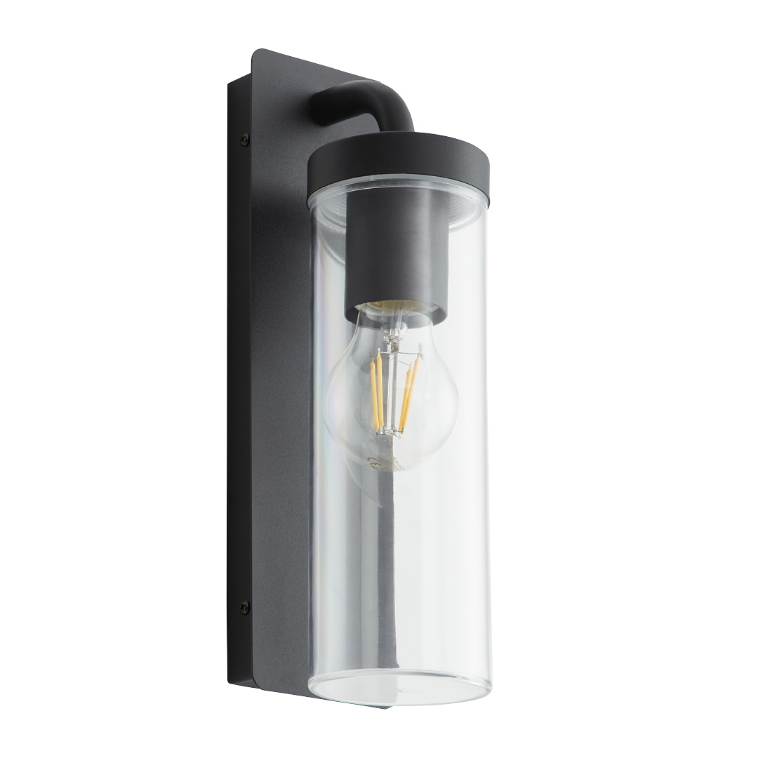 Brilliant Aosta Wandleuchte Au&szlig;en - H&auml;ngelampe Schwarz Matt, IP44, E27 Fassung, F&uuml;r LED & Normallampen, Dimmbar, Wetterfest, Leuchtmittel Nicht Enthalten, 1 St&uuml;ck Wandlampe F&uuml;r Garten & Eingang - Bild 1