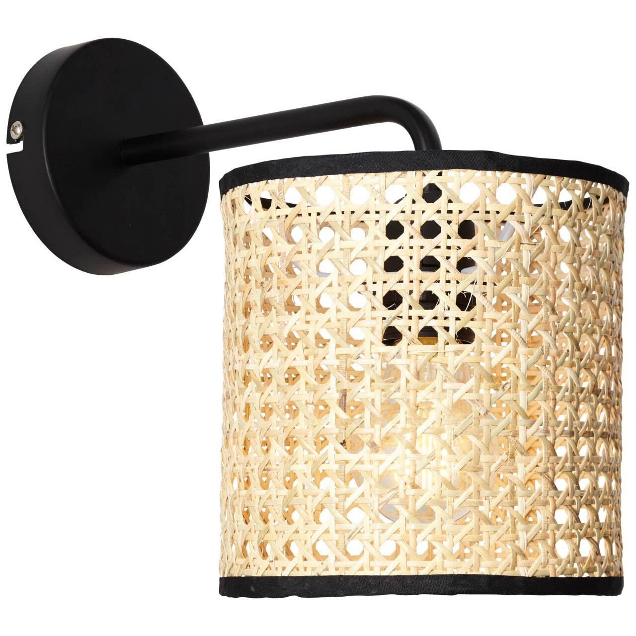 BRILLIANT Lampe Wiley Wandleuchte hängend rattan 1x A60, E27, 60W, geeignet für Normallampen (nicht enthalten) Für LED-Leuchtmittel geeignet