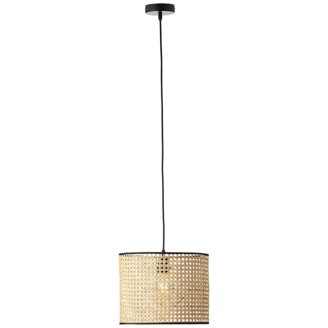 BRILLIANT Lampe Wiley Pendelleuchte 30cm rattan | 1x A60, E27, 60W, geeignet f&uuml;r Normallampen (nicht enthalten) | Kabel k&uuml;rzbar - Bild 1