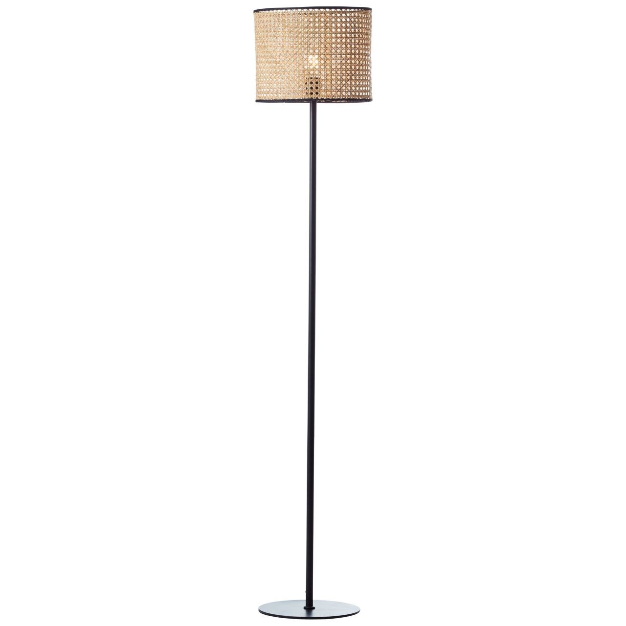 BRILLIANT Lampe Wiley Standleuchte 1flg rattan | 1x A60, E27, 60W, geeignet f&uuml;r Normallampen (nicht enthalten) | Mit Fu&szlig;schalter - Bild 1