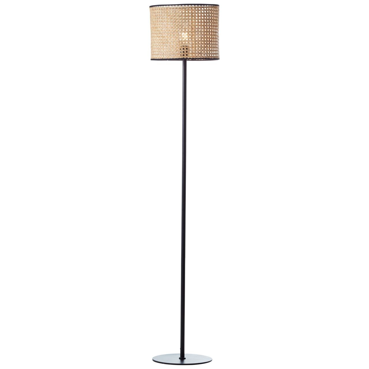 BRILLIANT Lampe Wiley Standleuchte 1flg rattan   1x A60, E27, 60W, geeignet für Normallampen (nicht enthalten)   Mit Fuß