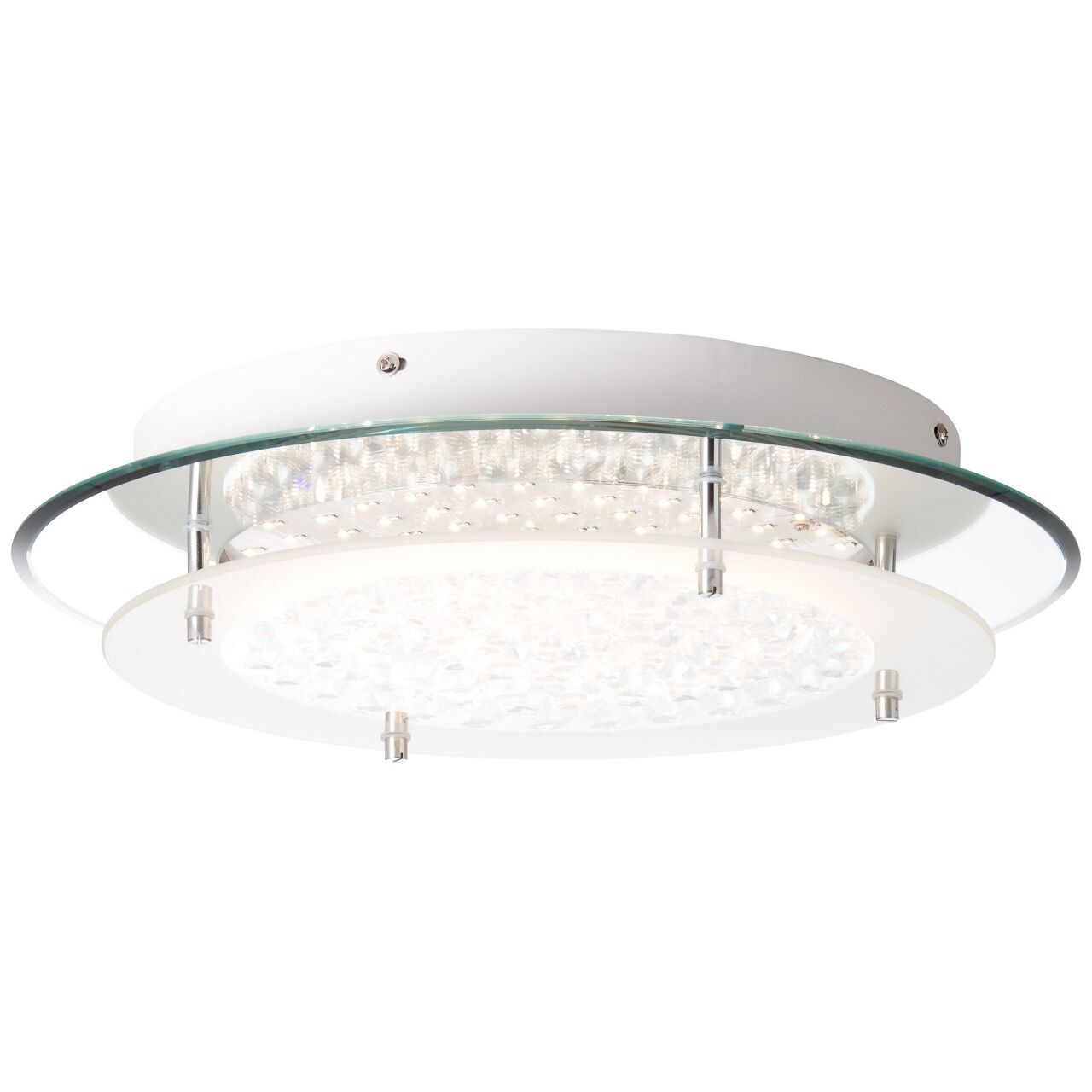 Brelight Lampe Jolene LED Wand- und Deckenleuchte 36cm chrom/transparent   1x 16W LED integriert, (1800lm, 3000-6000K)  