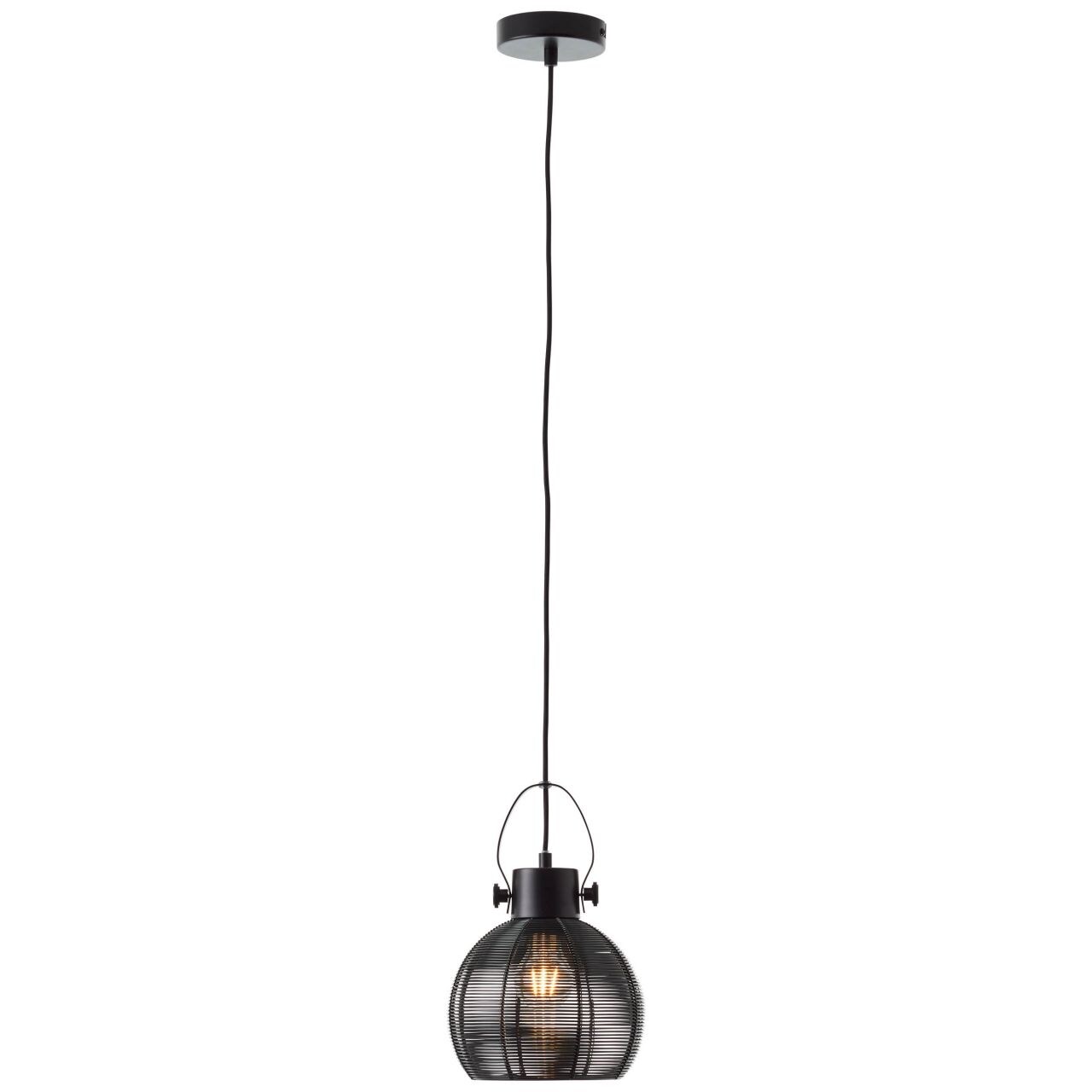 BRILLIANT Lampe Sambo Pendelleuchte 20cm schwarz   1x A60, E27, 60W, geeignet für Normallampen (nicht enthalten)   In de