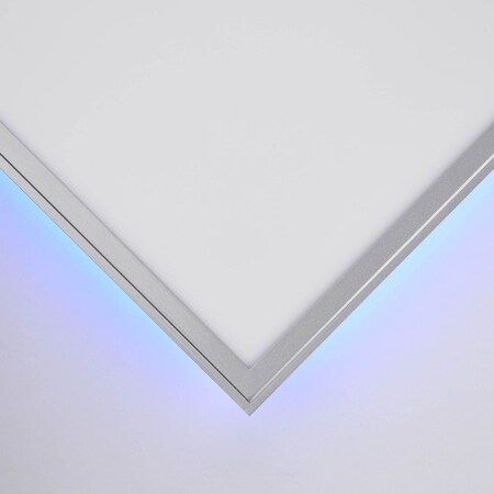 BRILLIANT Lampe 32W Alissa | | online integriert kaufen 1x bei Netto silber/weiß (2500lm, dimmbar Stufenlos LED 40x40cm Deckenaufbau-Paneel (Samsung-Chip), LED 2700-6200K)