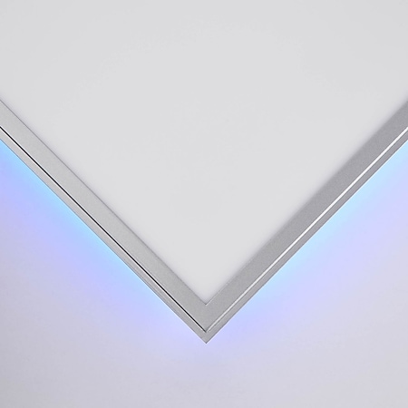 BRILLIANT Lampe Alissa LED Deckenaufbau-Paneel 40x40cm silber/weiß | 1x 32W  LED integriert (Samsung-Chip), (2500lm, 2700-6200K) | Stufenlos dimmbar  online kaufen bei Netto