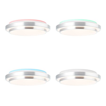 BRILLIANT Lampe Vilma LED Deckenleuchte weiß-silber LED Stufenlos Netto 3000-6000K) 52cm bei 32W dimmbar kaufen online | (3125lm, integriert, 1x 