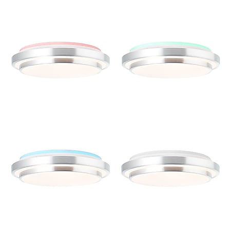 BRILLIANT Lampe Vilma LED Deckenleuchte 52cm weiß-silber | 1x 32W LED  integriert, (3125lm, 3000-6000K) | Stufenlos dimmbar online kaufen bei Netto