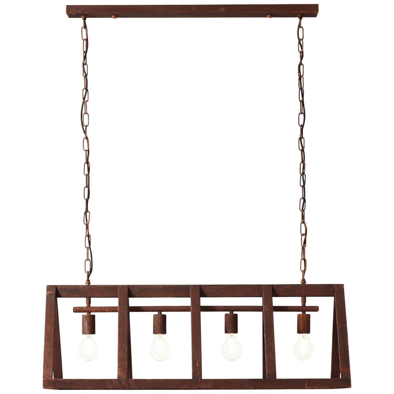 BRILLIANT Lampe Matrix Pendelleuchte 4flg rostfarbend | 4x A60, E27, 60W, geeignet f&uuml;r Normallampen (nicht enthalten) | Kette ist k&uuml;rzbar - Bild 1