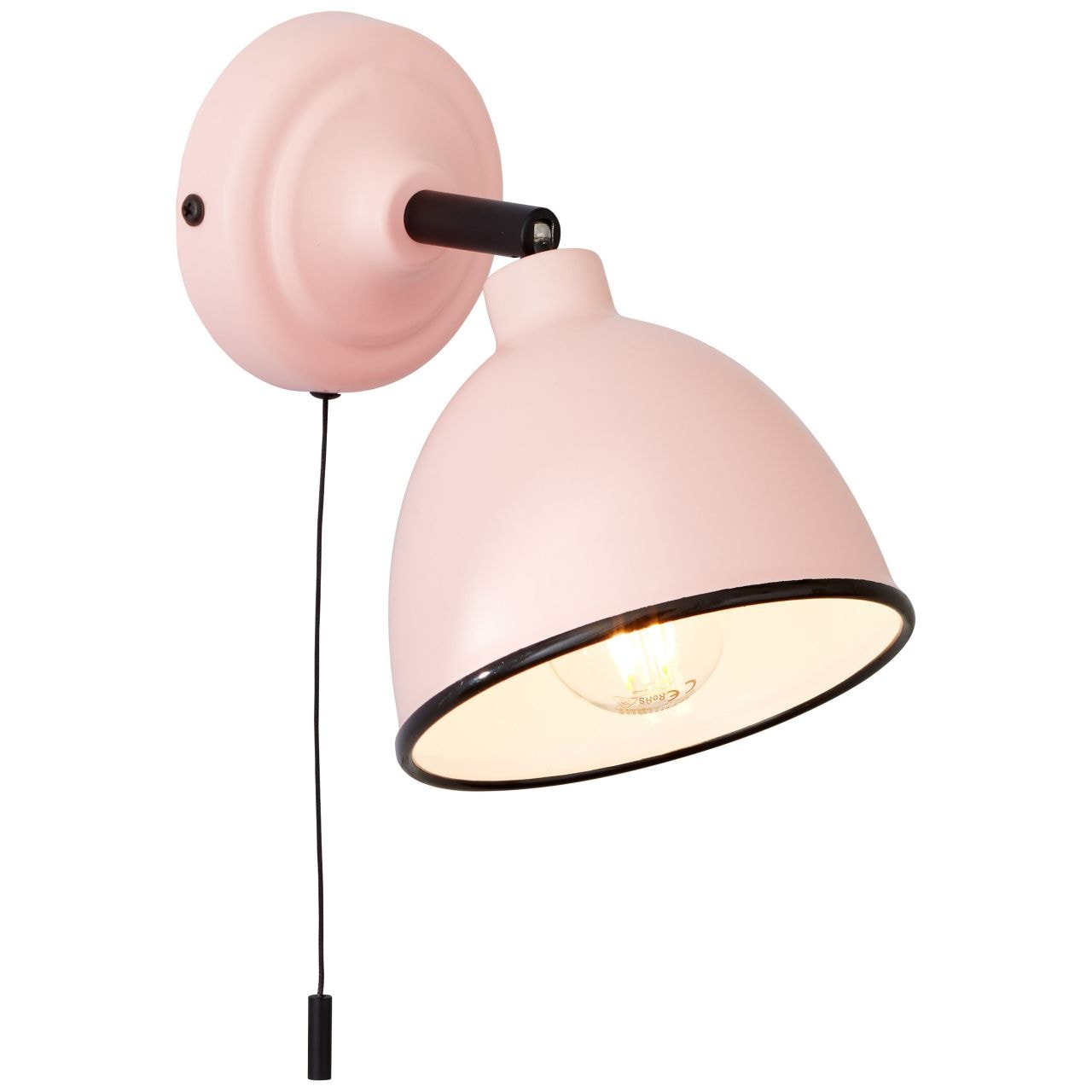BRILLIANT Lampe Telio Wandleuchte Zugschalter ros1x D45, E14, 28W, geeignet f&uuml;r Tropfenlampen (nicht enthalten) | Mit Zugschalter - Bild 1