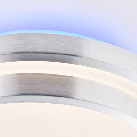 BRILLIANT Lampe Vilma LED Deckenleuchte 41cm weiß-silber | 1x 24W LED  integriert, (2460lm, 3000-6000K) | Stufenlos dimmbar / Steuerbar über  Fernbedienung online kaufen bei Netto