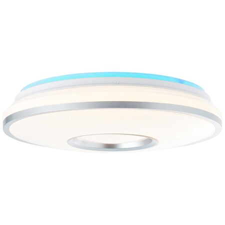 BRILLIANT Lampe Visitation LED 1x | weiß-silber bei 24W Fernbedienung integriert, (2460lm, online Deckenleuchte / über 3000-6000K) Steuerbar LED Netto kaufen dimmbar | Stufenlos 39cm