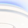 Visitation über Netto Stufenlos LED Deckenleuchte bei 3000-6000K) 24W 1x | Lampe integriert, weiß-silber (2460lm, BRILLIANT kaufen / 39cm LED online Steuerbar dimmbar | Fernbedienung