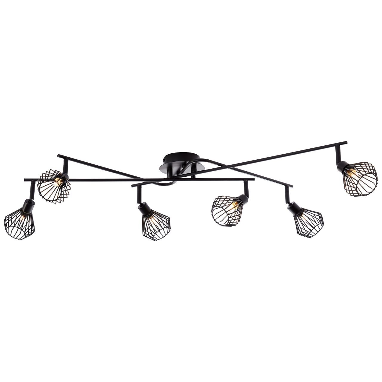 BRILLIANT Lampe Dalma Deckenspot 6flg schwarz matt | 6x QT14, G9, 33W, geeignet f&uuml;r Stiftsockellampen (nicht enthalten) | K&ouml;pfe schwenkbar - Bild 1