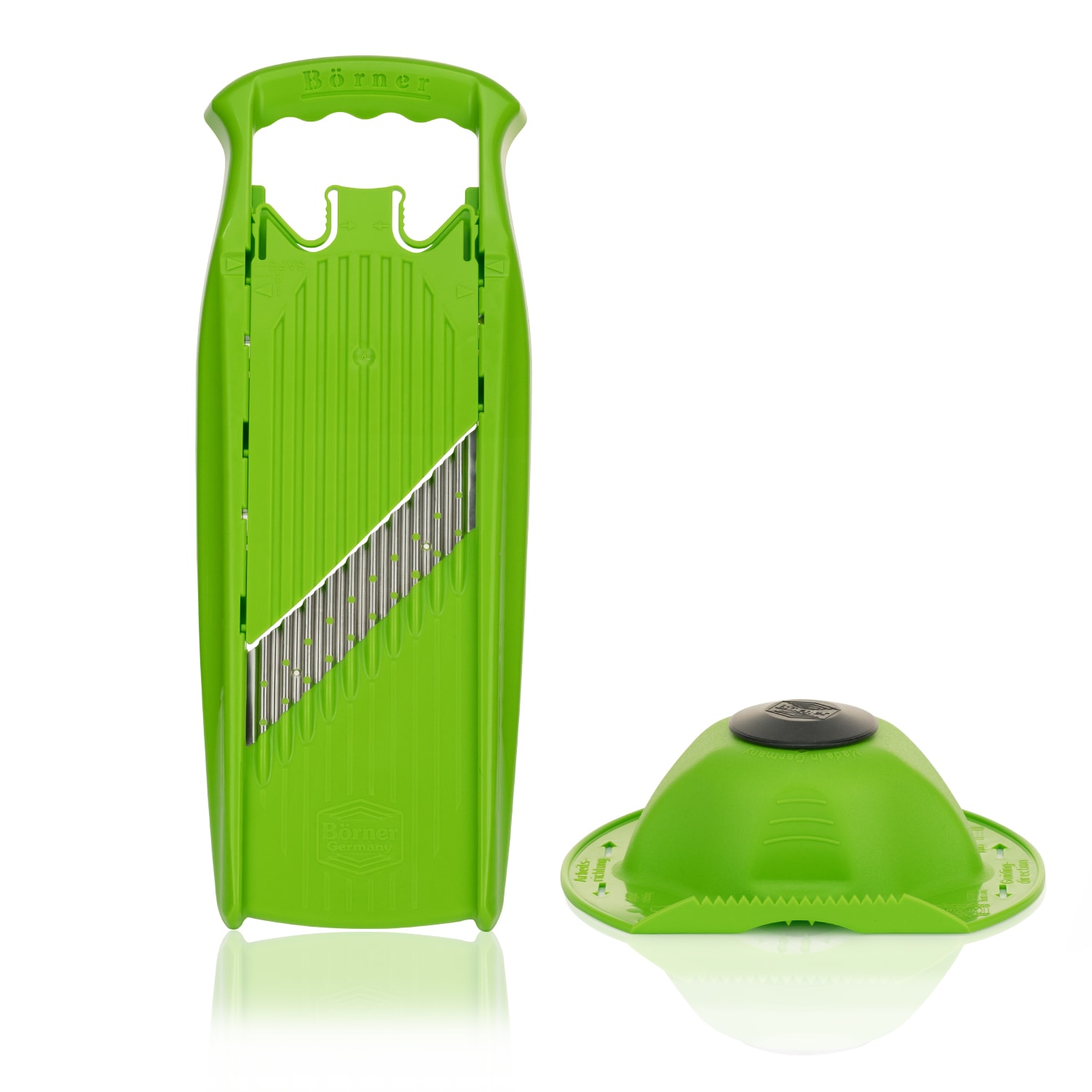 B&ouml;rner Gem&uuml;seschneider Welle-Waffel Powerline - BPA frei Wellenschneider Waffelschneider Gem&uuml;seschneider Gem&uuml;sehobel mit Fruchthalter - Bild 1