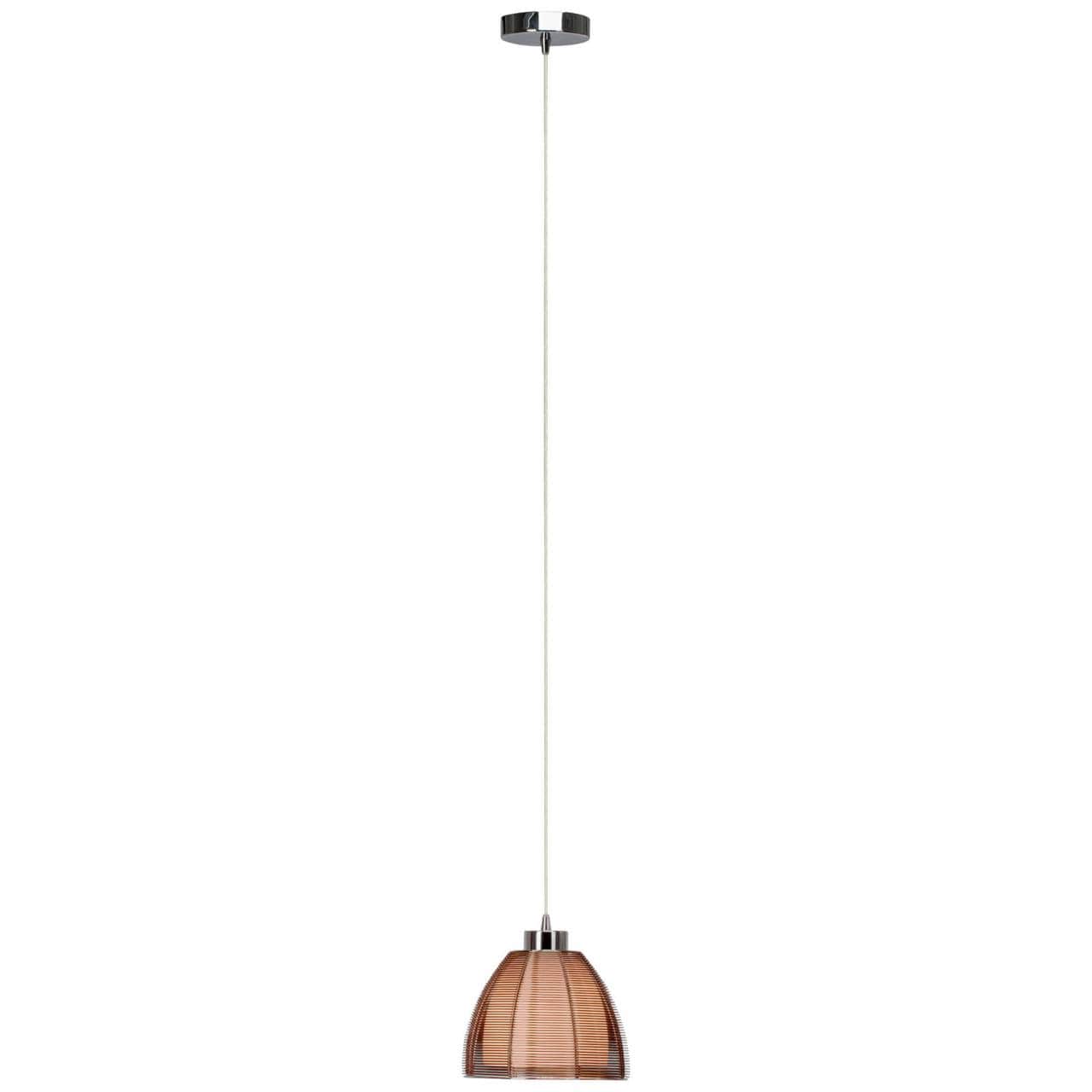 BRILLIANT Lampe Relax Pendelleuchte 20cm bronze/chrom | 1x A60, E27, 60W, g.f. Normallampen n. ent. | In der H&ouml;he einstellbar / Kabel k&uuml;rzbar | F&uuml;r LED-Leuchtmittel geeignet - Bild 1