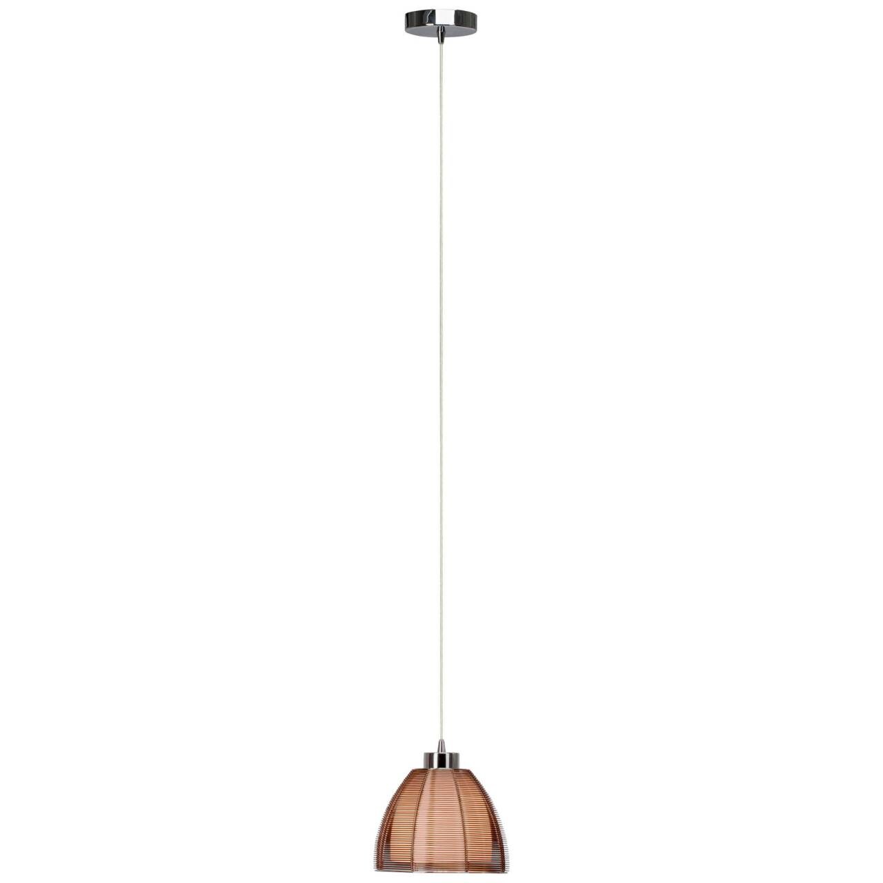 BRILLIANT Lampe Relax Pendelleuchte 20cm bronze/chrom   1x A60, E27, 60W, g.f. Normallampen n. ent.   In der Höhe einste
