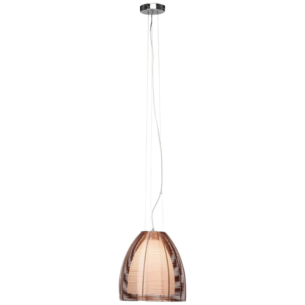 BRILLIANT Lampe Relax Pendelleuchte 30cm bronze/chrom | 1x A60, E27, 60W, g.f. Normallampen n. ent. | In der H&ouml;he einstellbar / Kabel k&uuml;rzbar | F&uuml;r LED-Leuchtmittel geeignet - Bild 1