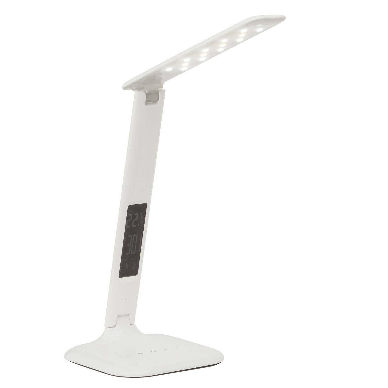 BRILLIANT Lampe Glenn LED Schreibtischleuchte weiß   1x 5W LED integriert SMD, 300lm, 2800-6500K   Stufenloser Touchdimm