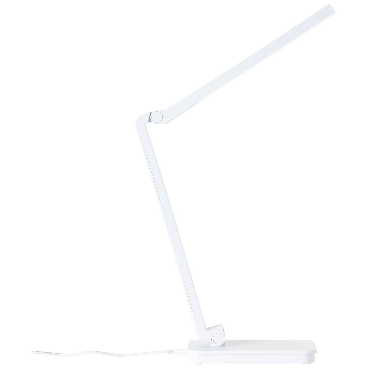 BRILLIANT Lampe Tori LED Tischleuchte weiß   1x 5W LED integriert SMD, 320lm, 5000K   Mit Touchdimmer stufenlos dimmbar   An zwei Gelenken in Höhe und Neigung einstellbar | 04004353325199