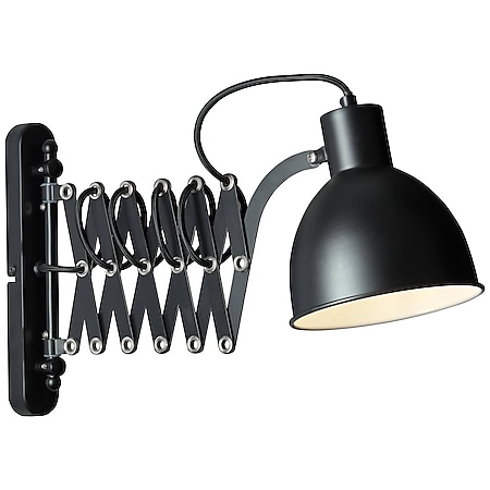 BRILLIANT Lampe Sandra 2 Wandleuchte schwarz matt | 1x D45, E14, 40W, geeignet für Tropfenlampen nicht enthalten | Kopf schwenkbar | Für LED-Leuchtmittel geeignet - Bild 1