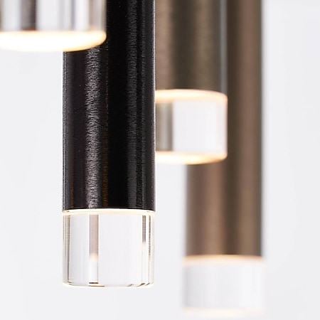 BRILLIANT Lampe Cembalo LED Deckenleuchte rund 12flg braun/Kaffee | 12x 4W  LED integriert, 306lm, 3000K | In 3 Stufen über Wandschalter dimmbar |  Energiesparend und langlebig durch LED-Einsatz online kaufen bei Netto
