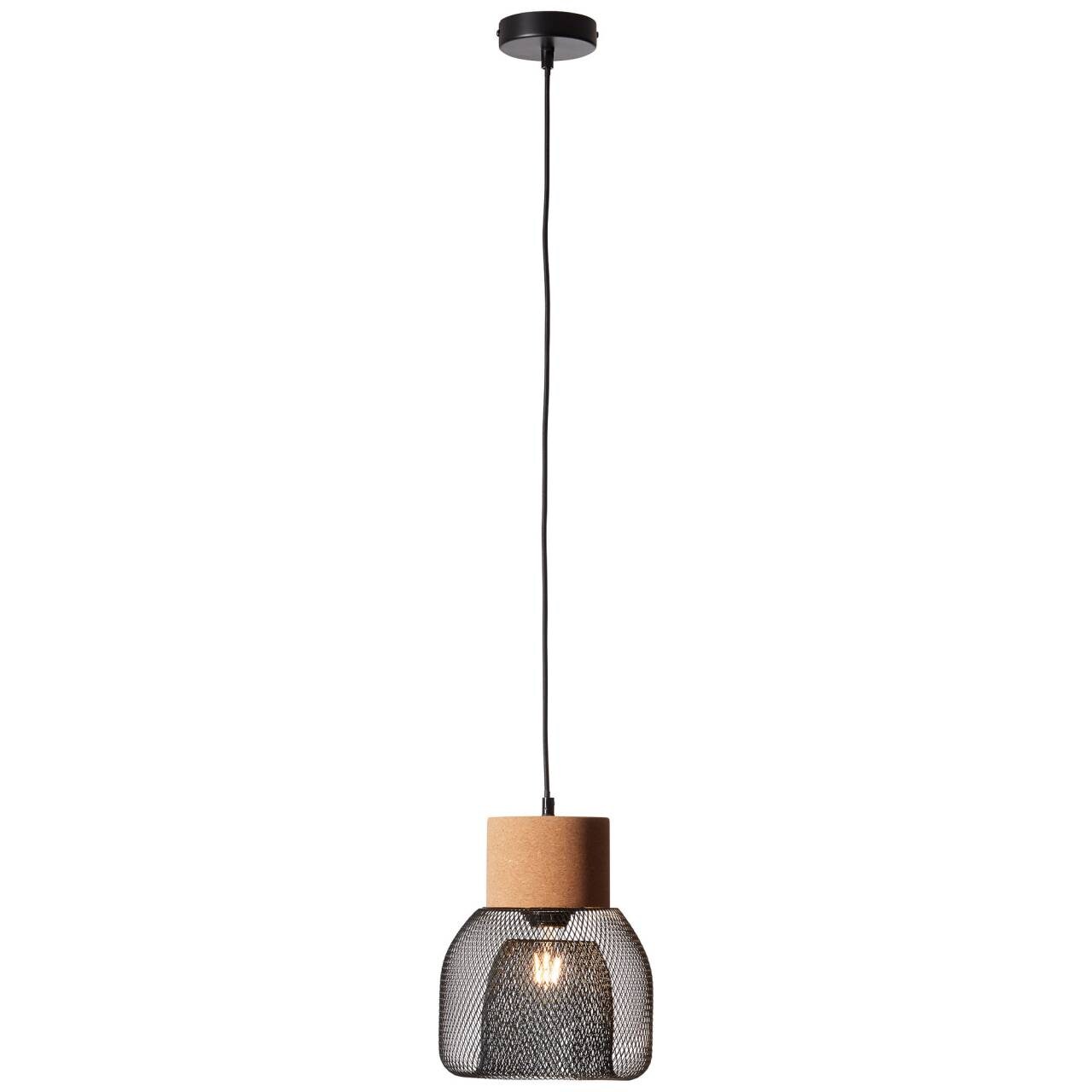 BRILLIANT Lampe Flaka Pendelleuchte 1flg schwarz matt | 1x A60, E27, 40W, g.f. Normallampen n. ent. | Kabel k&uuml;rzbar | F&uuml;r LED-Leuchtmittel geeignet - Bild 1