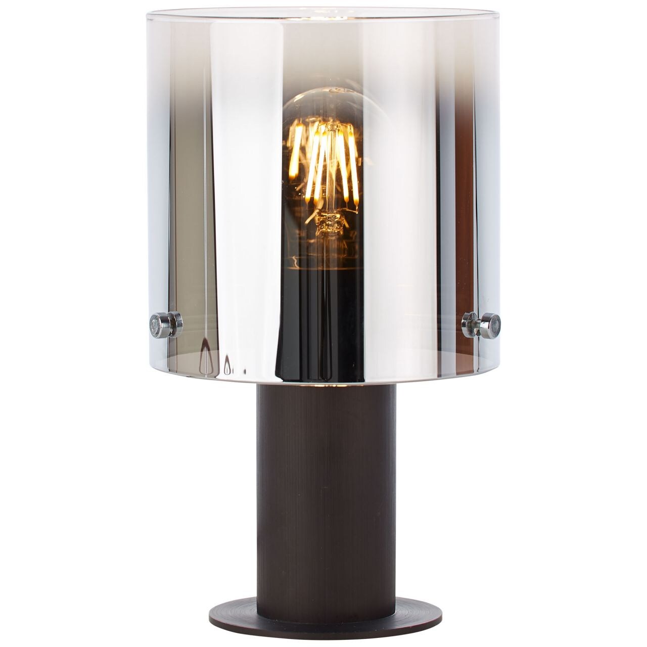 BRILLIANT Lampe Beth Tischleuchte Kaffee/rauchglas   1x A60, E27, 60W, g.f. Normallampen n. ent.   Mit Schnurzwischenschalter   Für LED-Leuchtmittel geeignet | 04004353358463