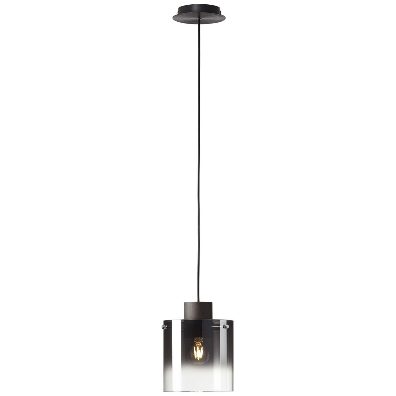BRILLIANT Lampe Beth Pendelleuchte 20cm Kaffee/rauchglas 1x A60 , E27 , 60W , g.f. Normallampen n. ent. In der Höhe einstellbar / Kabel …