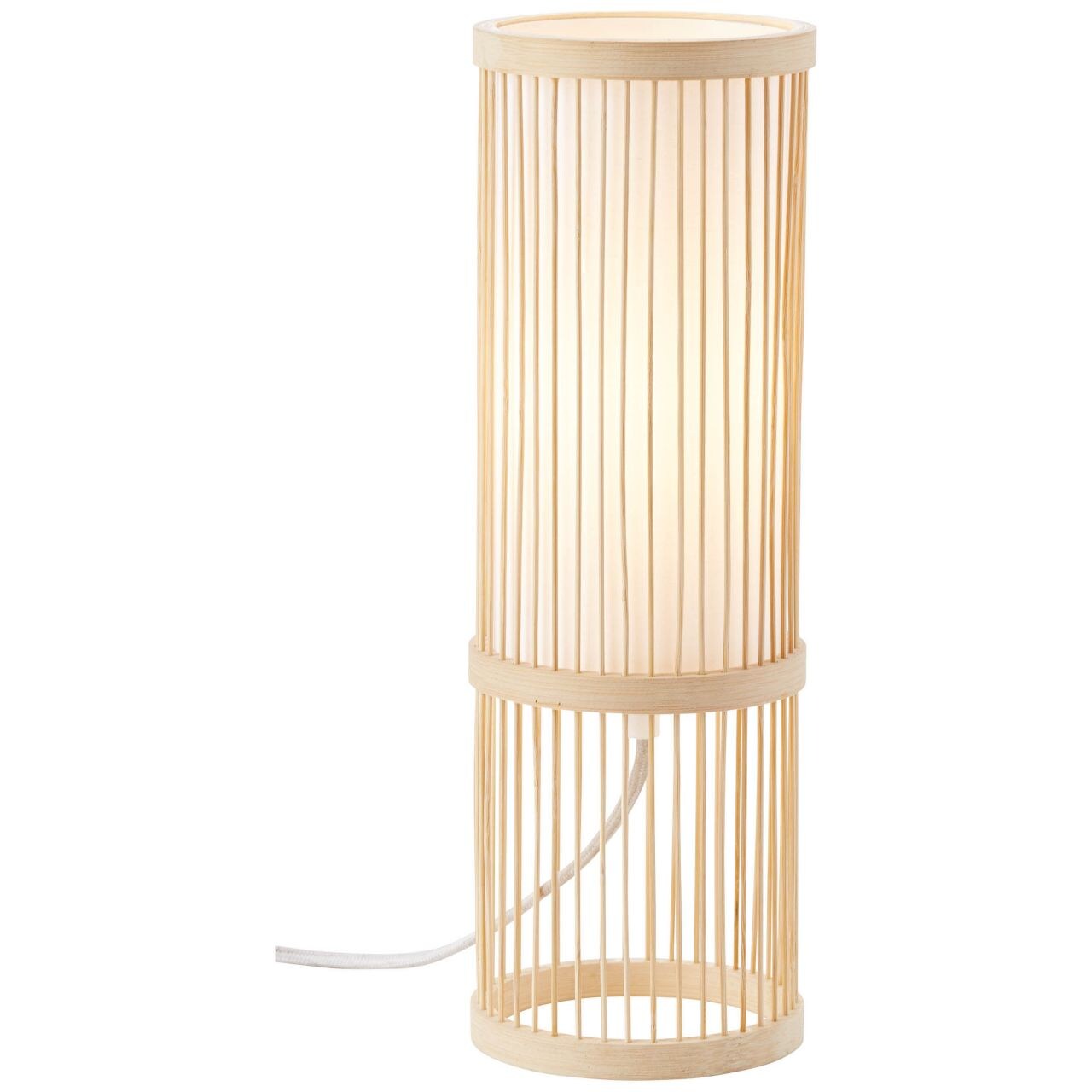 BRILLIANT Lampe Nori Tischleuchte natur/weiß   1x A60, E27, 40W, g.f. Normallampen n. ent.   Mit Schnurzwischenschalter   Für LED-Leuchtmittel geeignet | 04004353358210