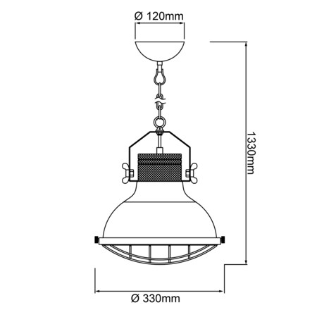 BRILLIANT Lampe Emma Pendelleuchte 33cm schwarz korund | 1x A60, E27, 40W,  g.f. Normallampen n. ent. | Die Kette ist kürzbar | Für LED-Leuchtmittel  geeignet online kaufen bei Netto