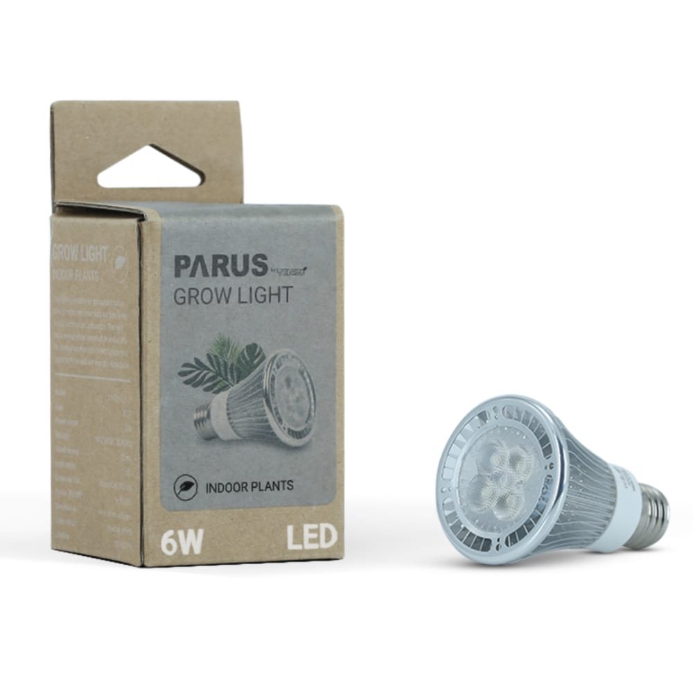 Parus by Venso Growlight 'Indoor plants' LED E27 Pflanzenlampe, Vollspektrum, 6W Pflanzen Lampe f&uuml;r Zimmerpflanzen, Venso Ecosolutions , verbesserte Photosynthese, h&ouml;here Chlorophyllbildung, Venso - Bild 1