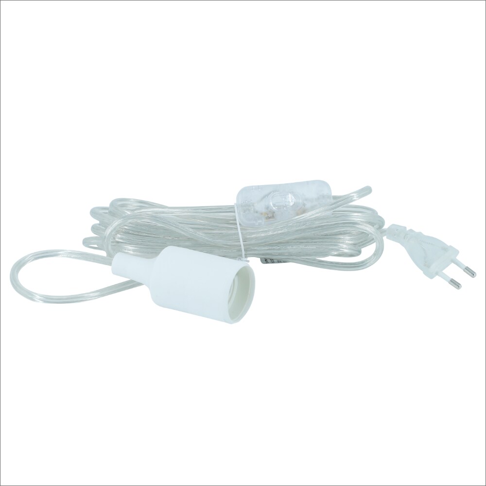 Parus by Venso E27 Lampenfassung 4m Kabel Transparent, Eurostecker, Venso Ecosolutions Lampenfassung E27 mit Kabel f&uuml;r E27 LED Lampe, Bulb Holder, Kabel f&uuml;r Lampe, Fassung E27 - Bild 1