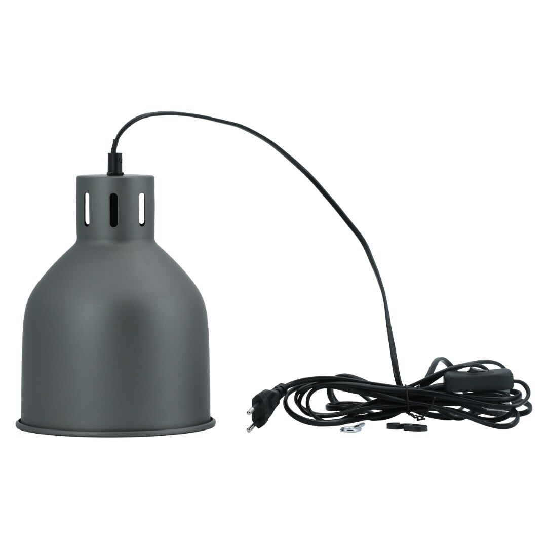 Venso EcoSolutions E27 SAGA Lampenschirm Grau, LED Pflanzenlampe E27 Pflanzenleuchte, LED Wachstumslampe, Anzuchtlampe Gemüse, Pflanzenlicht, Lampenschirm Anthrazit