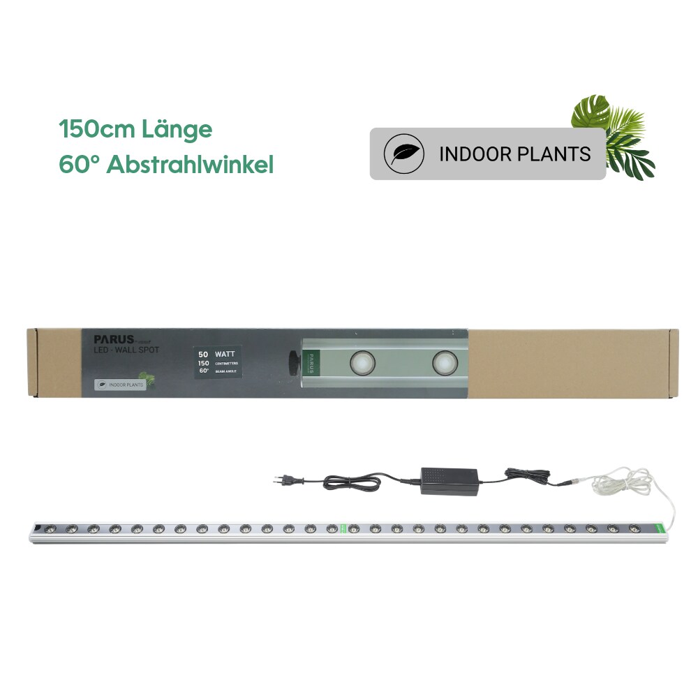 Parus by Venso Wall Spot 150cm, Abstrahlwinkel 60°, LED Wachstumslampe, Grow Light für Zimmerpflanzen und Grünpflanzen, Fassaden- und Wandbegrünung