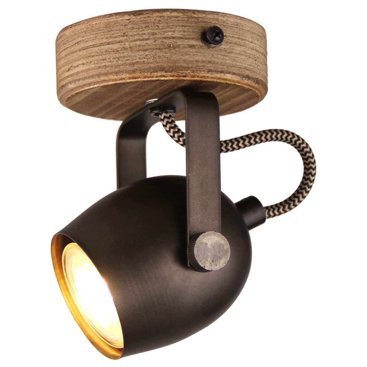 BRILLIANT Lampe Tool Wandspot schwarz stahl | 1x PAR51, GU10, 35W, geeignet f&uuml;r Reflektorlampen nicht enthalten | Kopf schwenkbar | F&uuml;r LED-Leuchtmittel geeignet - Bild 1