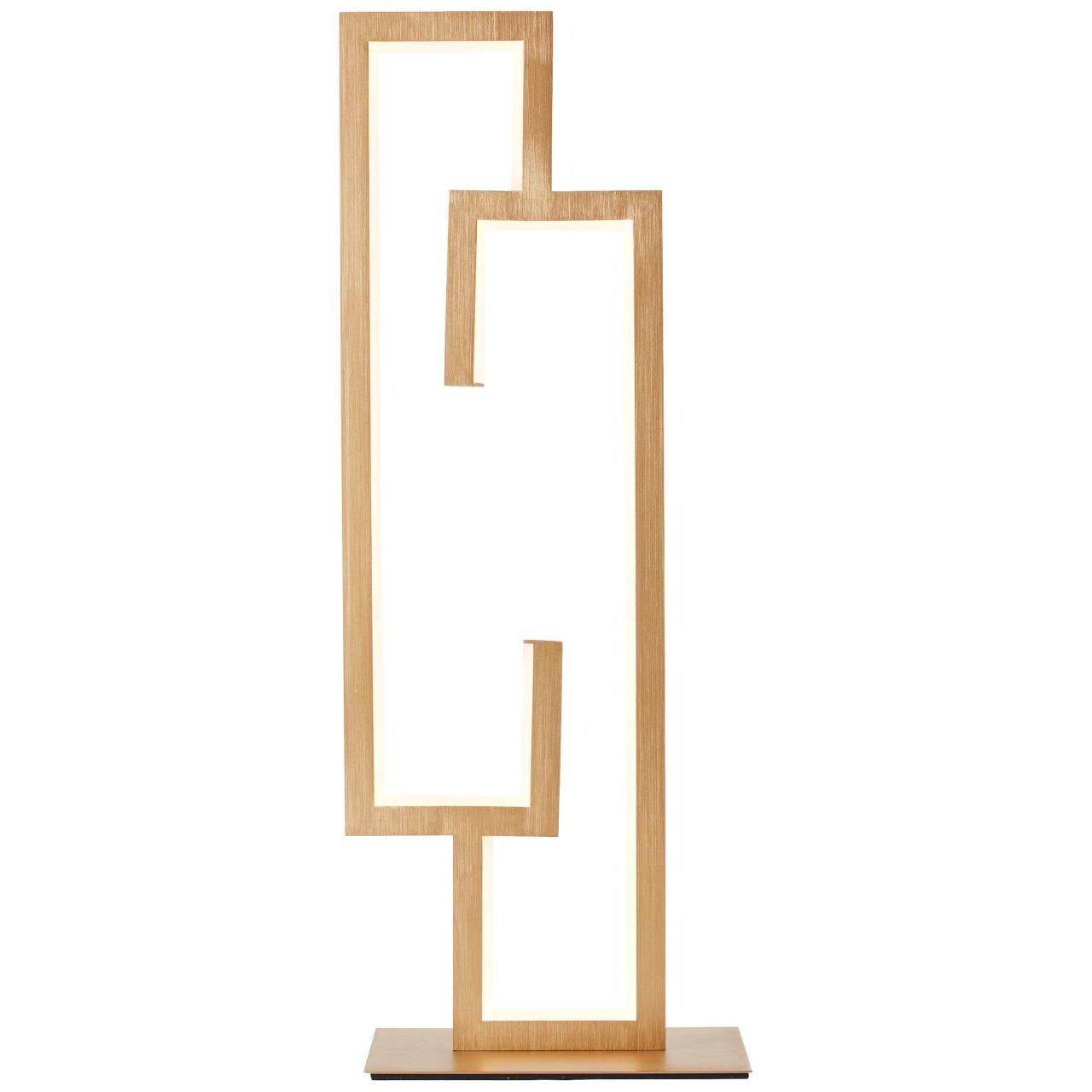 BRILLIANT Lampe, Gwyn LED Tischleuchte alu/gold, 1x LED integriert, 16W LED integriert, (2000lm, 3000K), Mit Schnurzwischenschalter - Bild 1