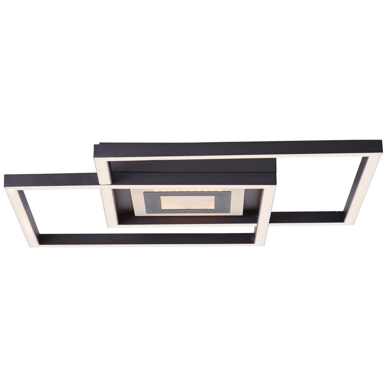 BRILLIANT Lampe, Metis LED Deckenleuchte 40x30cm schwarz, 1x LED integriert, 34W LED integriert, (3600lm, 3000K), In 3 Stufen über Wandschalter dimmbar | 04004353390623